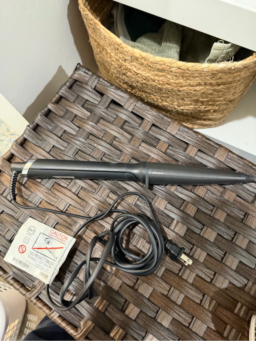 ghd Black Tapered Ceramic Curling Wand